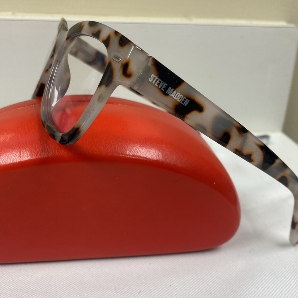 Steve Madden Blue Light Block Oversized Animal Print Glasses NeverUsed - Picture 5 of 15